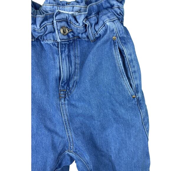 Zara Paper Bag High Waist Jeans Size 0 Beautiful Excellent Condition - Picture 4 of 12